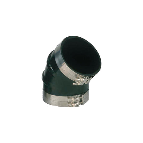 Trident Marine 3" ID 45-Degree EPDM Black Rubber Molded Wet Exhaust Elbow w/4 T-Bolt Clamps [TRL-345-S/S] - official Trident Marine product image 4
