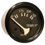 VDO Cockpit Marine 52mm (2-1/16") 250&deg; F Water Temperature Gauge - Black Dial/Bezel - 310-11801
