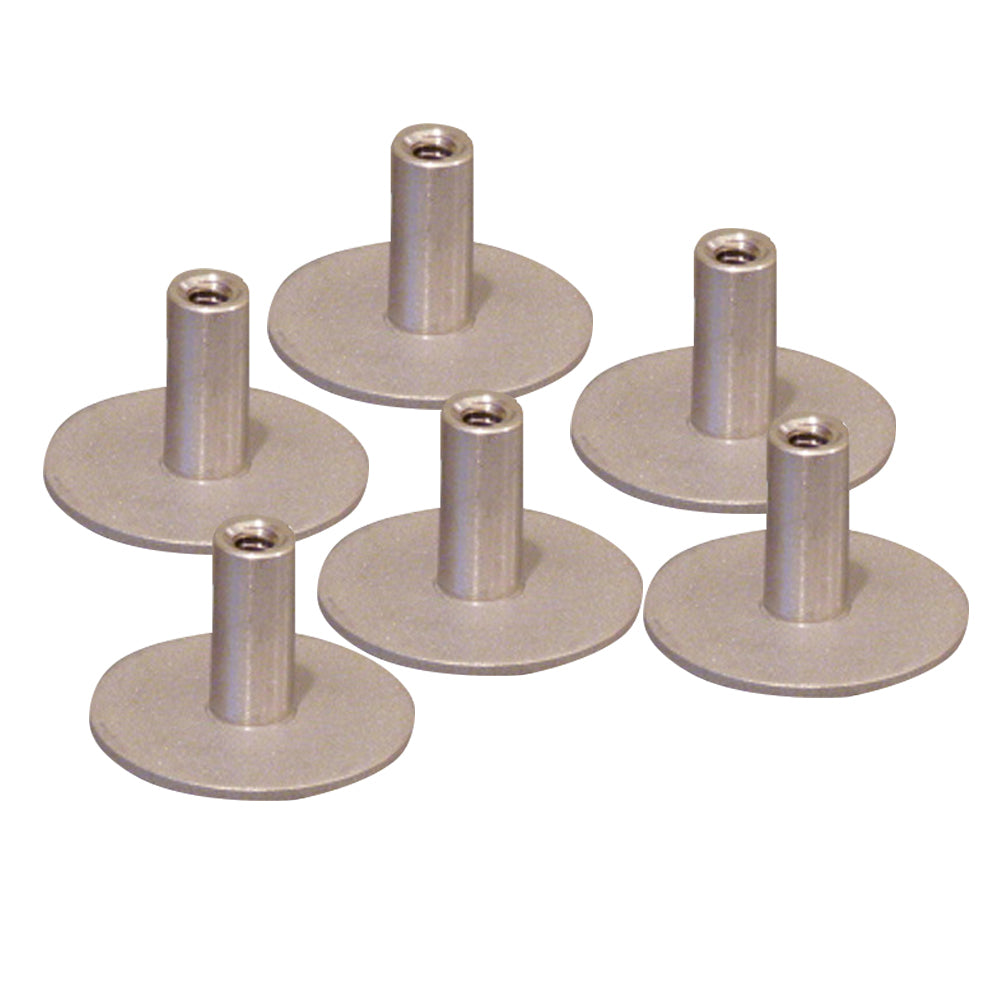 Separador de acero inoxidable con montaje para soldadura, base de 1,25", rosca de 1/4" x 20, 0,75 de alto, paquete de 6 [142012304]