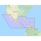 Furuno Central America, Caribbean &amp; Part of Mexico Vector Chart - 3D Data &amp; Standard Resolution Satellite Photos - Unlock Code - MM3-VNA-027