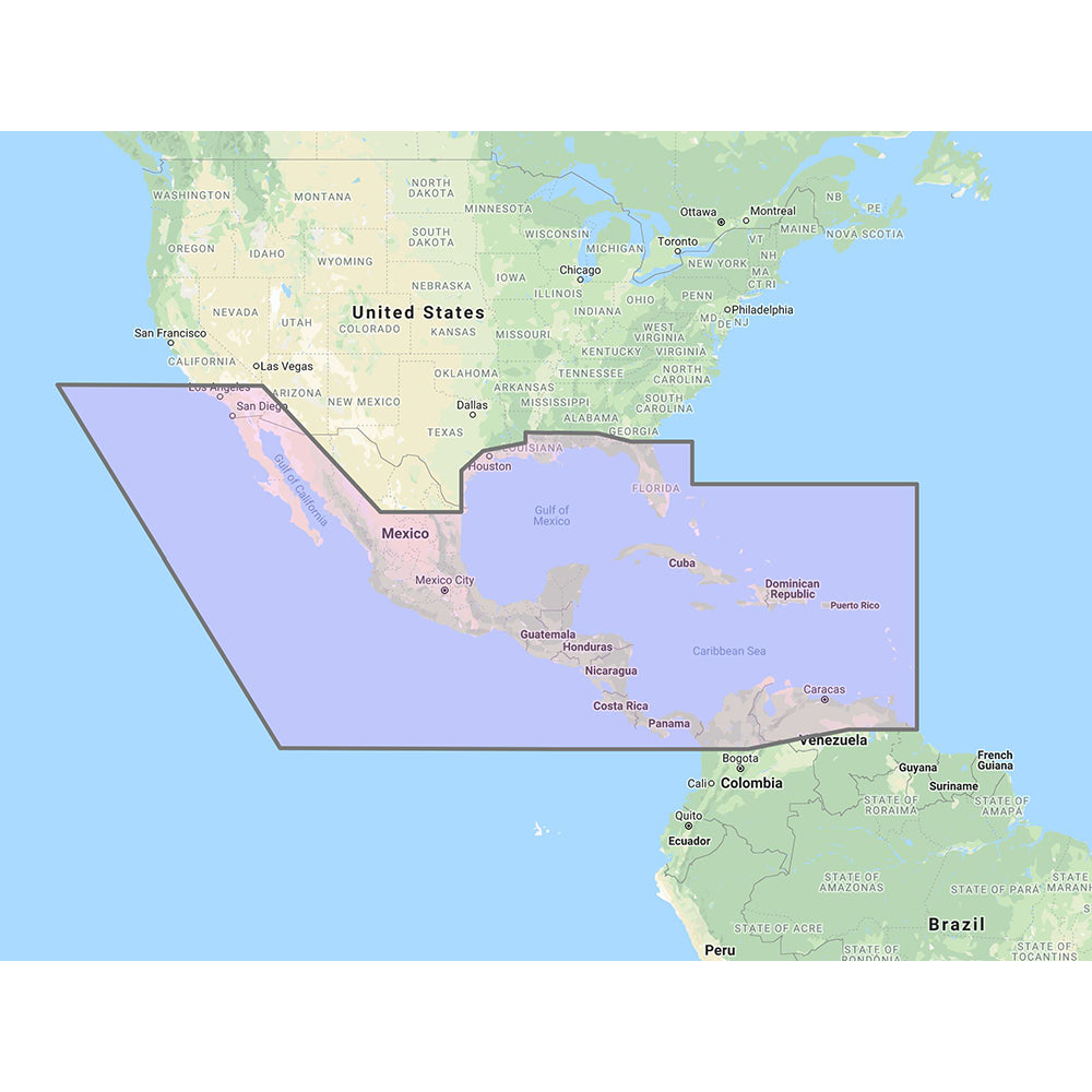 Carta vectorial de Furuno Centroamérica, parte caribeña de México - Datos 3D Fotos satelitales de resolución estándar - Código de desbloqueo [MM3-VNA-027]