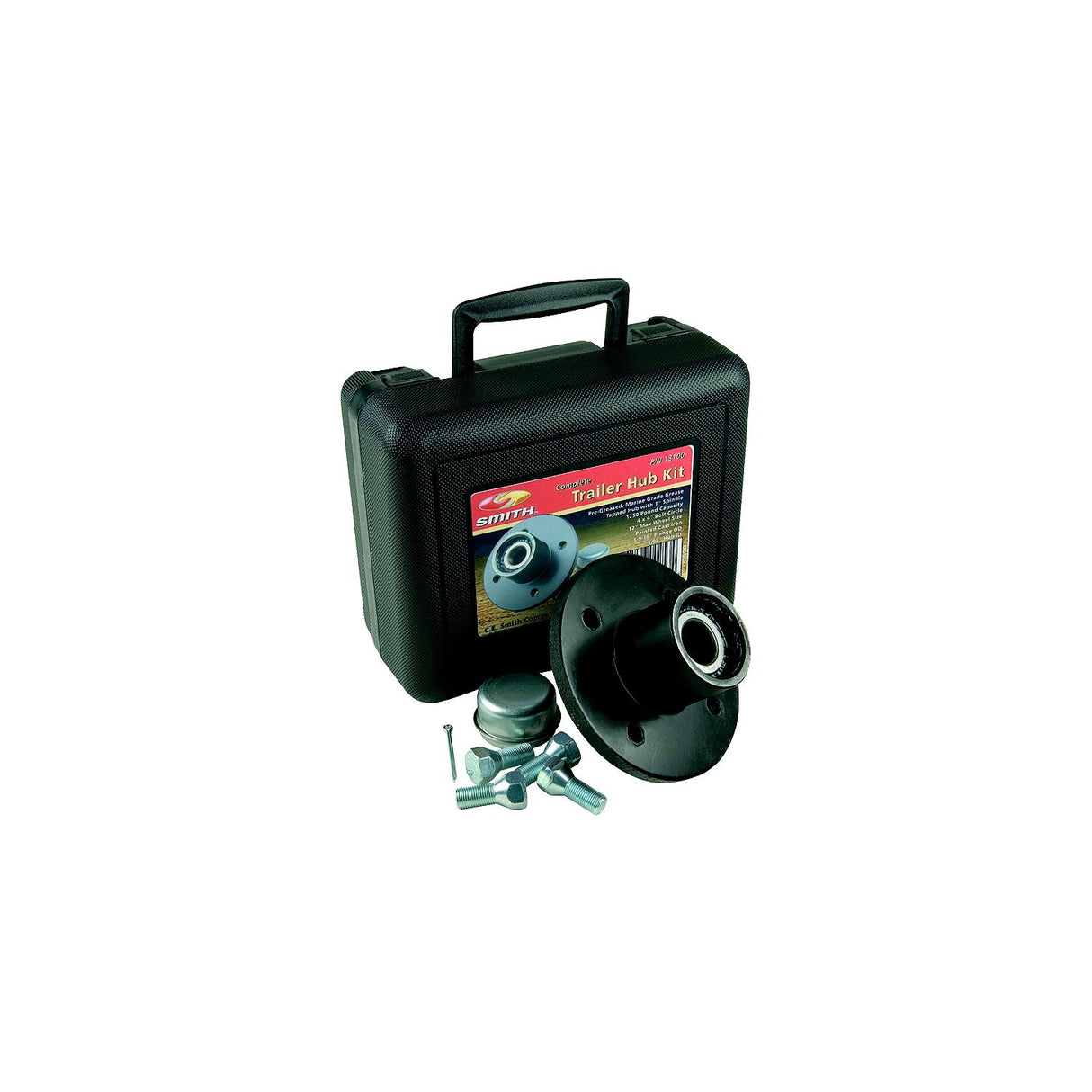 C.E. Smith 13100 Pre-Greased Replacement Hub Kit, 4 Stud, 1" Straight Shaft, 1250 lb. - 13100