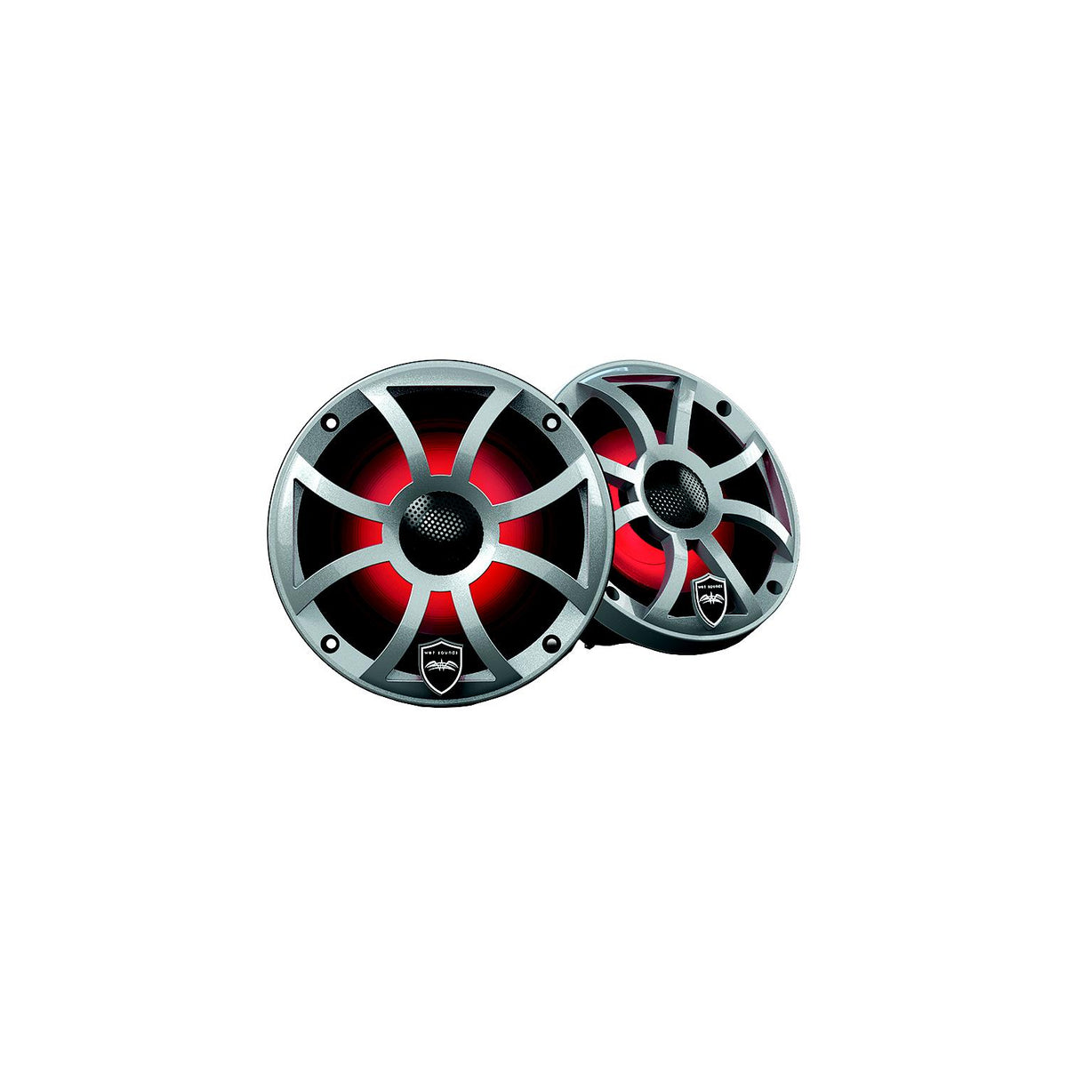 Wet Sounds REVO6XSSV3 Revo Series High-Output Coaxial Speakers - XS-Silver RGB Grilles, 6.5" diameter - image 1