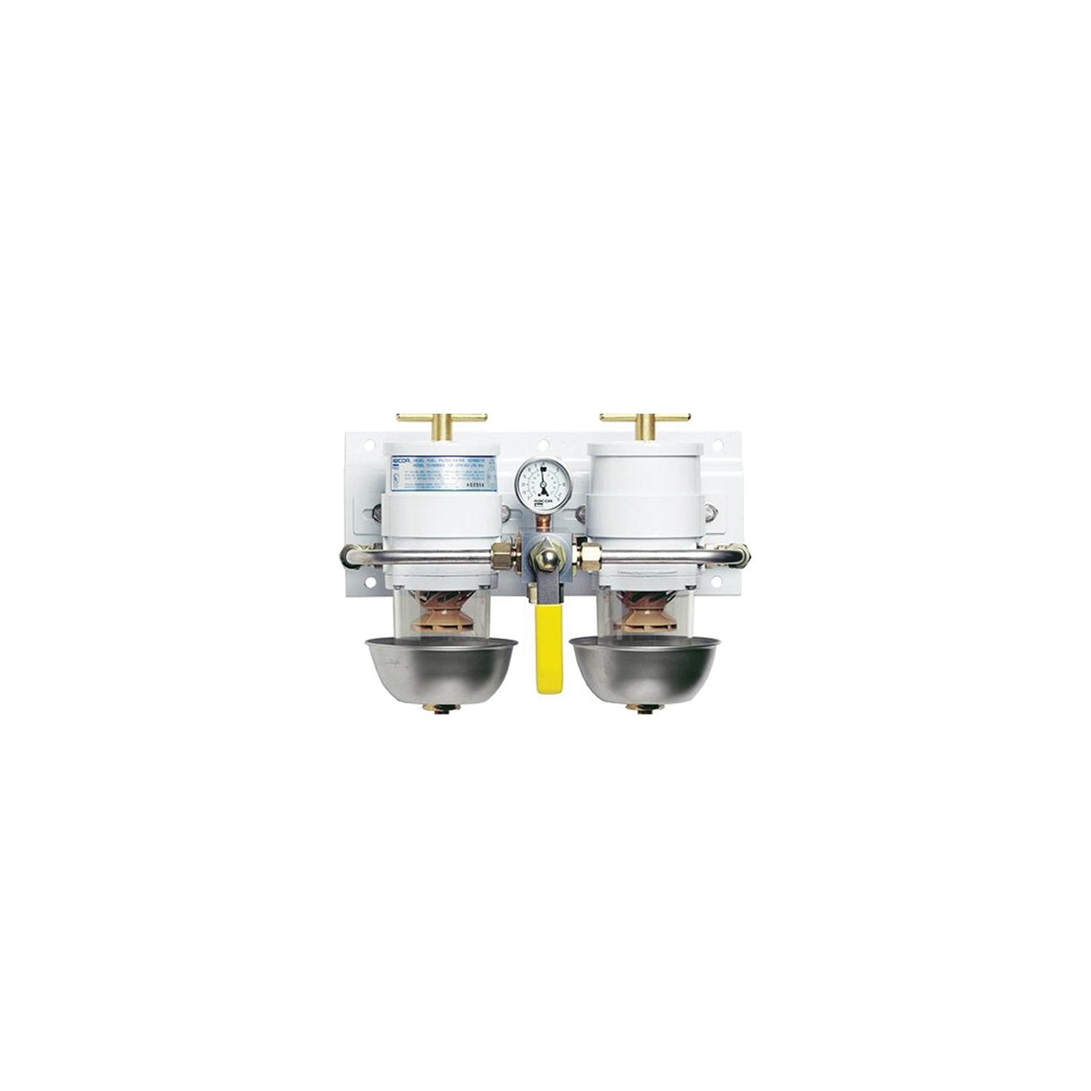 Racor 75500MAX2 Turbine Series Dual Fuel Filter W/ Rotary Valve, 2 Microns - 75500MAX2