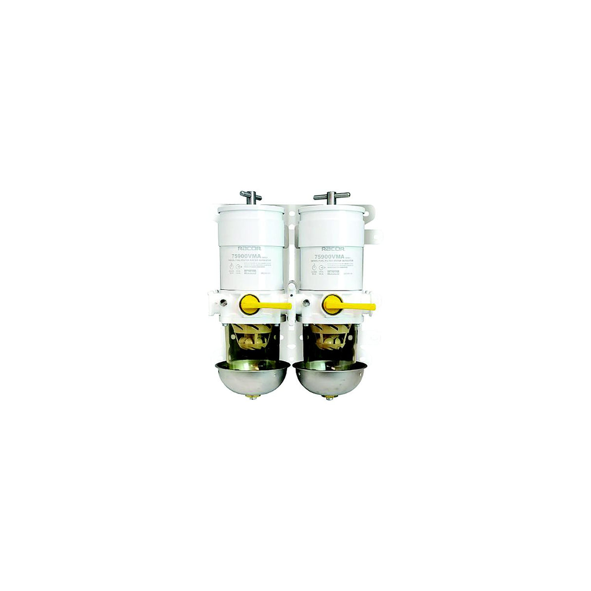 Racor 75900VMA10 Turbine Series Dual Fuel Filter W/ Rotary Valve, 10 Microns - 75900VMA10