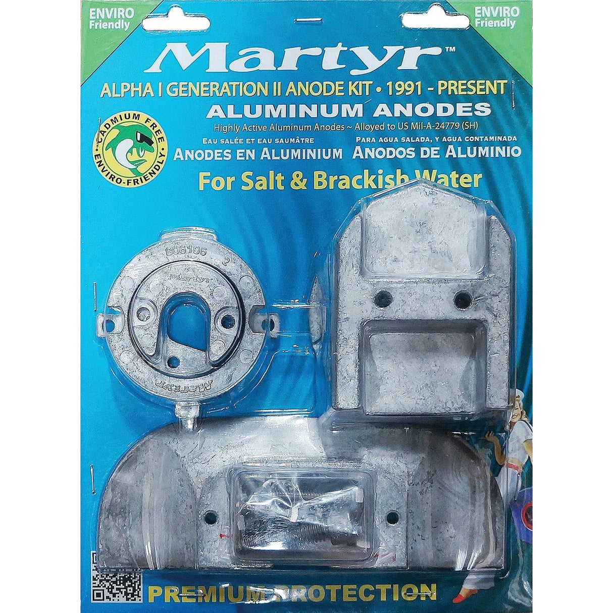 Martyr Mercruiser Alpha I Generation II Anode Kit - Aluminum (1991-Present) - CMALPHAKITA - image 1