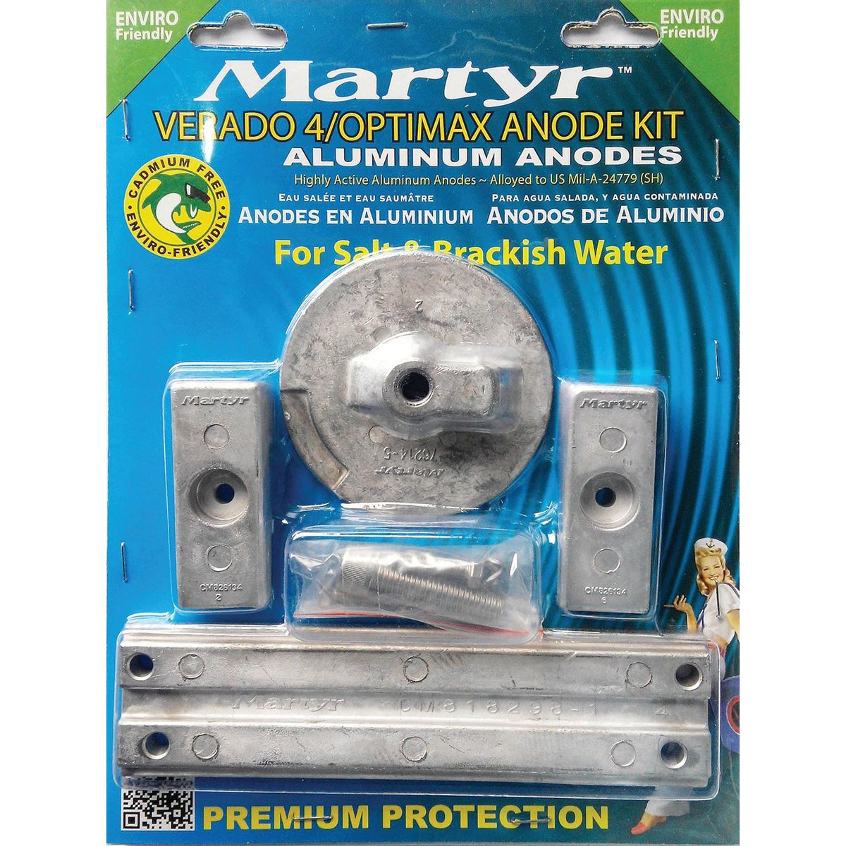 Martyr Mercruiser Verado 4 Anode Kit - Aluminum - CMVERADO4KITA - image 2