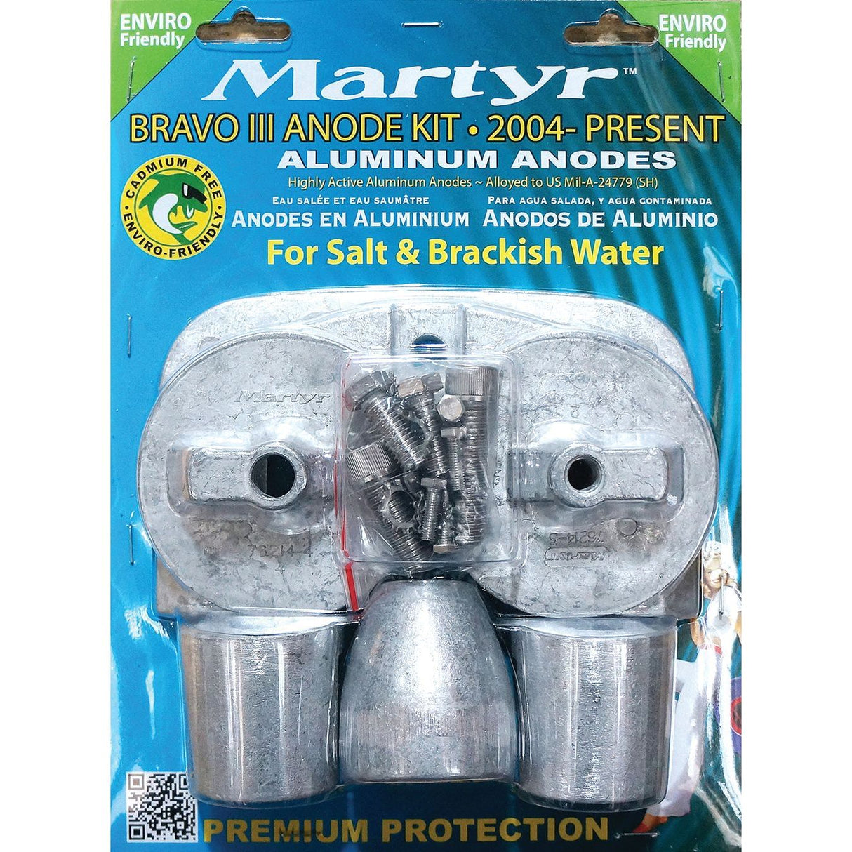 Martyr Mercruiser Bravo III Anode Kit - Magnesium (2004 & Up) - BRAVO-3-KT-M - image 1