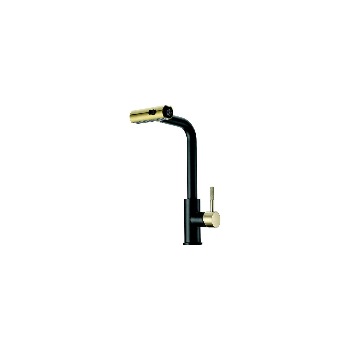 Dura Faucet DFMK511XMBMG Rainfall RV Kitchen Faucet, Matte Black/ Gold - image 4
