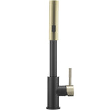 Dura Faucet DFMK511XMBMG Rainfall RV Kitchen Faucet, Matte Black/ Gold - image 2