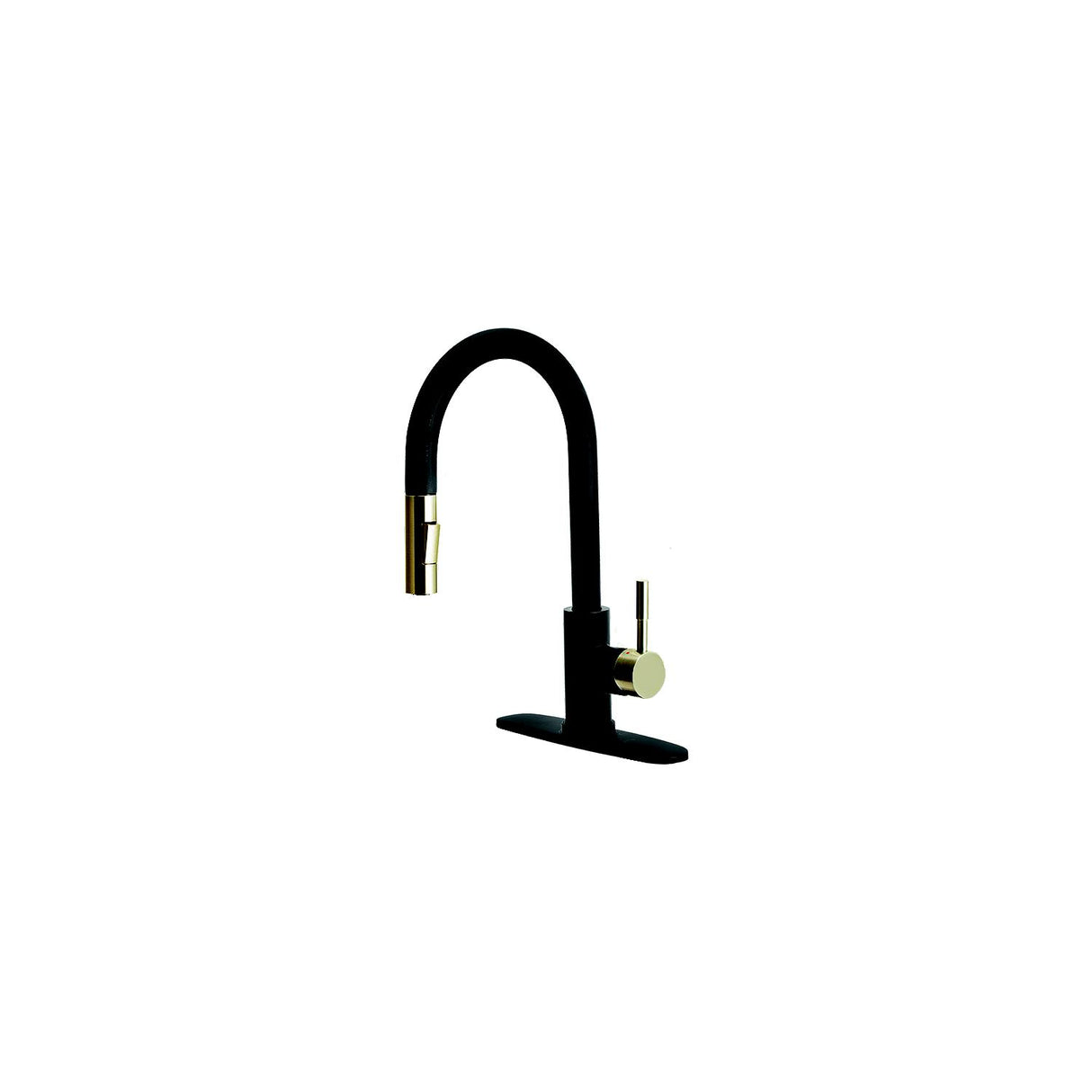 Dura Faucet DFMK530SLKMBSN Streamline Pull-Down Kitchen Faucet, Matte Black - Satin Nickel - image 2