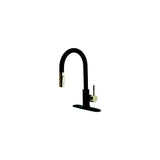Dura Faucet DFMK530SLKMBSN Streamline Pull-Down Kitchen Faucet, Matte Black - Satin Nickel - image 2