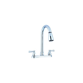 Dura Faucet DFPK350LCP Non-Metallic Dual Lever Pull-Down Kitchen Faucet, Chrome Polished - image 2