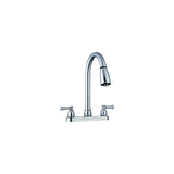 Dura Faucet DFPK350LSN Non-Metallic Dual Lever Pull-Down Kitchen Faucet, Satin Nickel - image 1