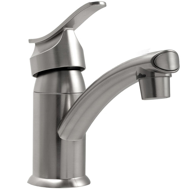 Dura Faucet DFPL200MSN Single Lever Center Set Lavatory Faucet, Satin Nickel - image 1