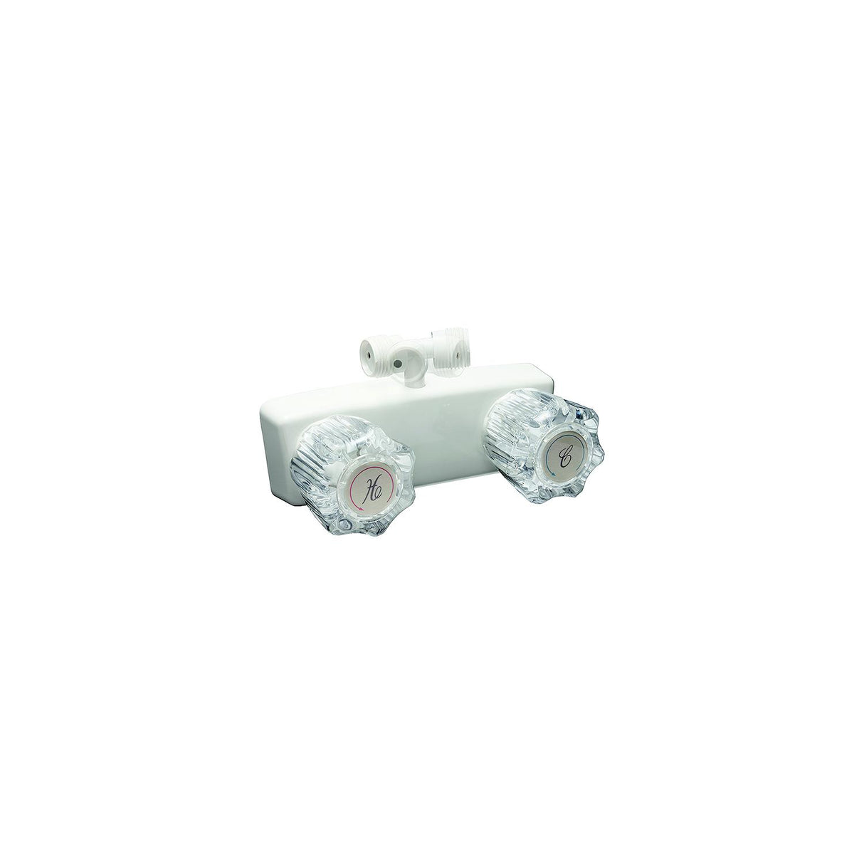 Dura Faucet DFSA100A1WT Exterior Shower Faucet, White w/Smoked Knobs - image 2