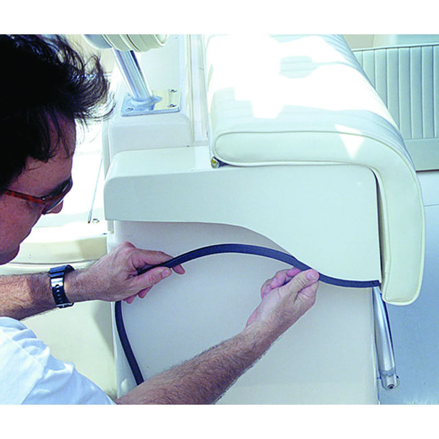 TACO Marine Self-Locking Black Flexible Vinyl Trim (3/8” Opening, 5/8” Flex Trim) - V30-1312B25-1 - image 1