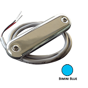 Shadow-Caster LED Lighting Shadow-Caster Courtesy Light w/2' Lead Wire - 316 SS Cover - Bimini Blue - 4-Pack - SCM-CL-BB-SS-4PACK