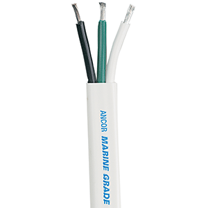 Ancor White Triplex Cable - 10/3 AWG - Flat - 300' - 131130