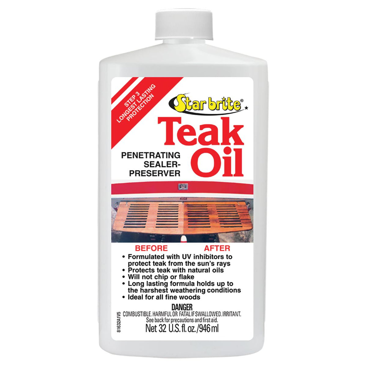 Star Brite Teak Oil - Step 3 (32 fl. oz.) - 081632 - image 1