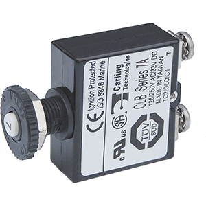 Blue Sea Systems Blue Sea Push Button Reset Only Screw Terminal Circuit Breaker - 7 Amps - 2131