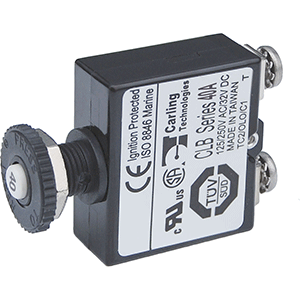 Blue Sea Systems Blue Sea Push Button Reset Only Screw Terminal Circuit Breaker - 40 Amps - 2137