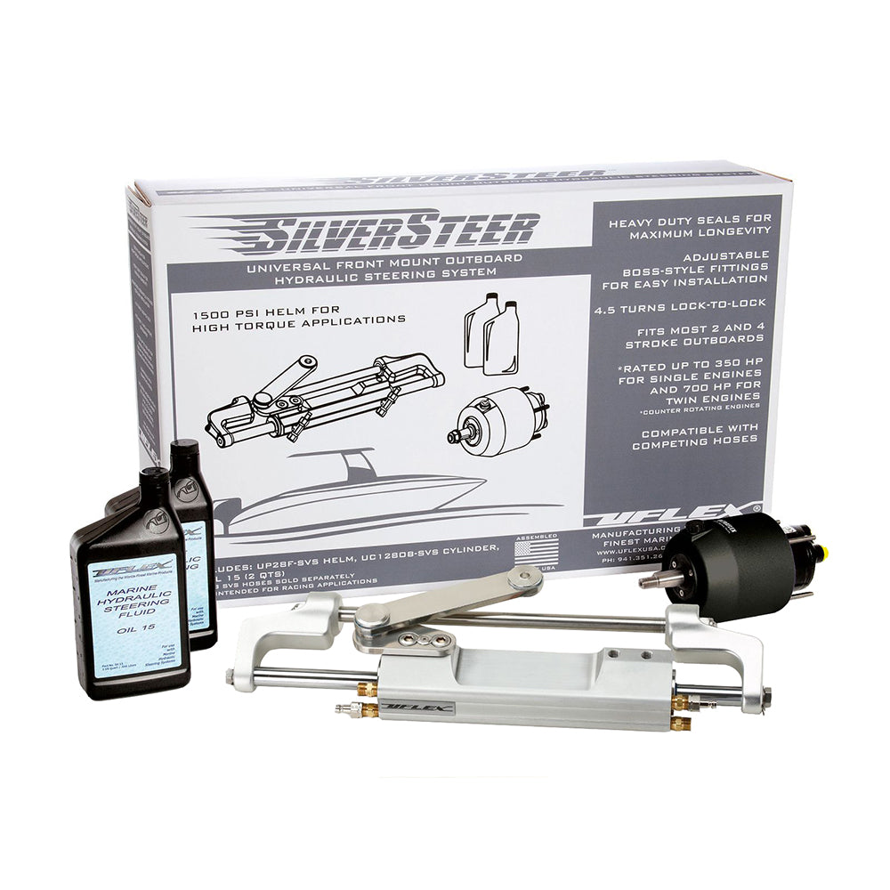 Sistema de dirección hidráulica fueraborda de montaje frontal de alto rendimiento Uflex SilverSteer 2.0 - 1500PSI FM V2 [SILVERSTEER2.0B]