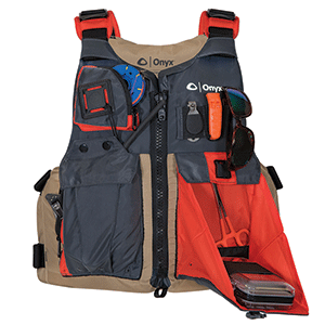 Onyx Outdoor Onyx Kayak Fishing Vest - Adult Oversized - Tan/Grey - 121700-706-005-17