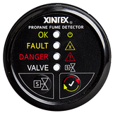 Fireboy-Xintex Propane Fume Detector w/Plastic Sensor &amp; Solenoid Valve - Black Bezel Display - P-1BS-R