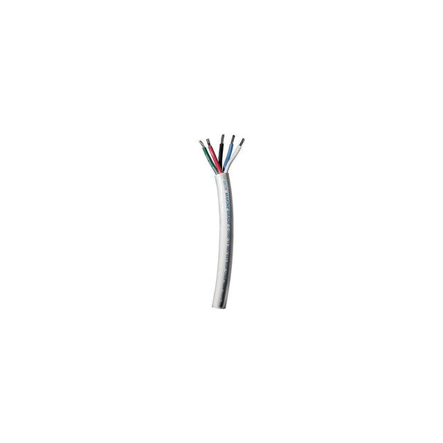 Ancor 155010 Marine Grade™ Tinned Copper White Flat Signal Cable, 14/5 AWG, 100', Black/Blue/Green/Brown/Red - image 1