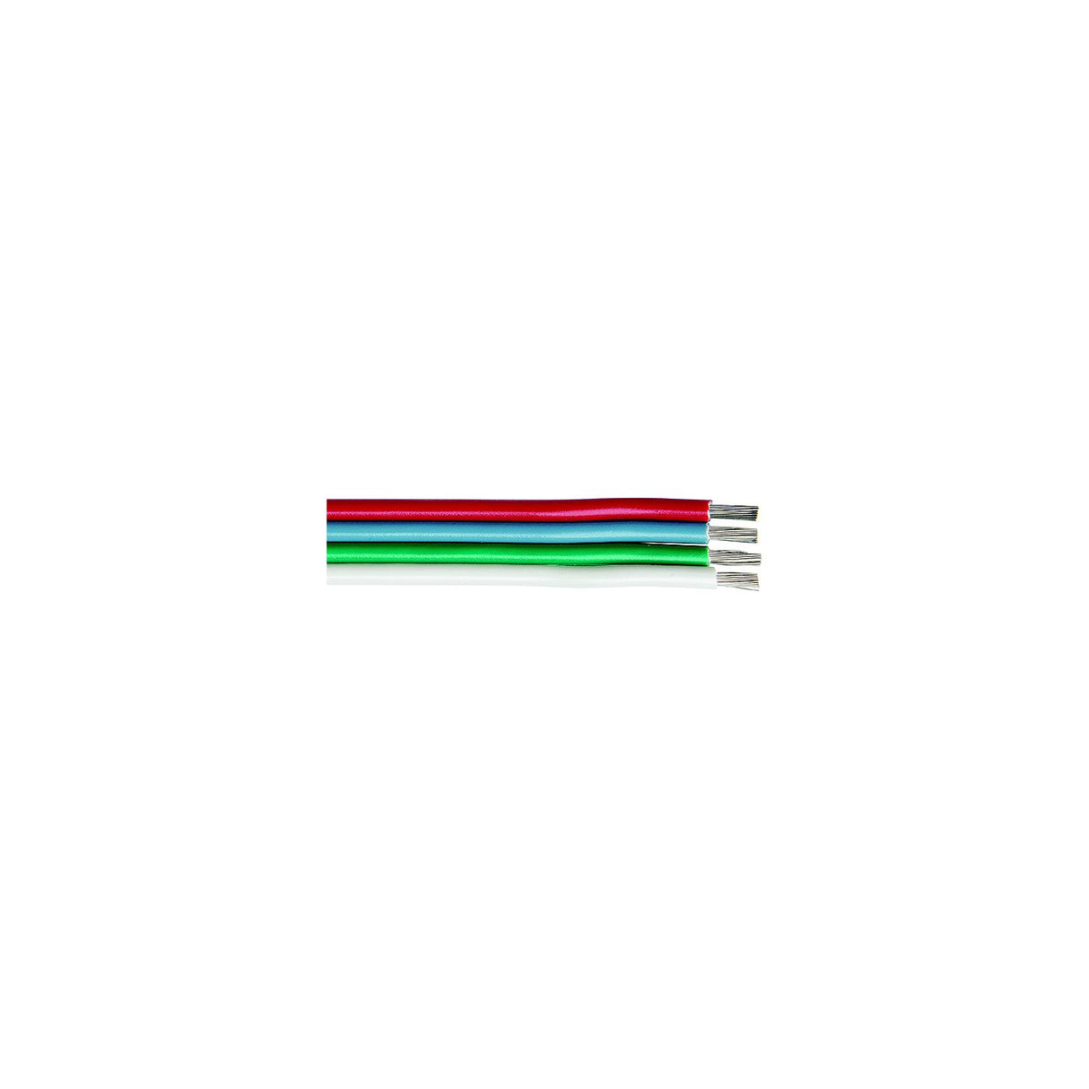 Ancor Flat Ribbon Bonded RGB Cable 16/4 AWG - Red, Light Blue, Green White - 100 [160110] - official Ancor product image 2