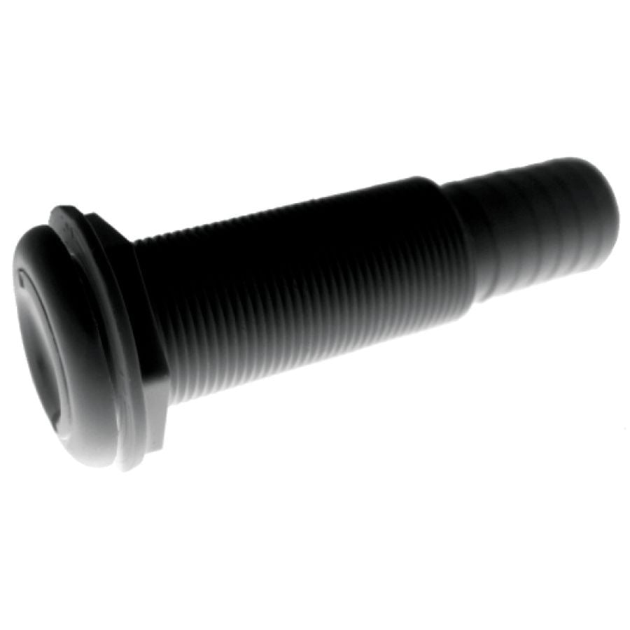 T-H Marine Black Plastic Straight Thru-Hull Connectors - Bulk (4-1/2” L x 3/4” ID) - TH-750XL-B - image 1
