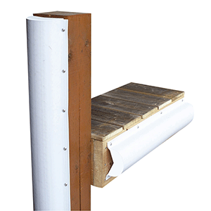Dock Edge Piling Bumper - One End Capped - 6' - White - DE1020F