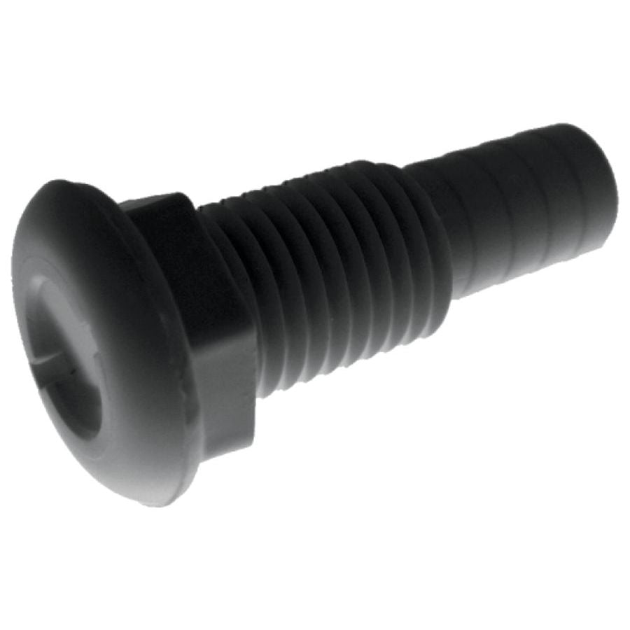 T-H Marine Black Plastic Straight Thru-Hull Connectors - Bulk (3-1/16” L x 3/4” ID) - TH-750-B - image 1