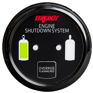 Fireboy-Xintex Deluxe Helm Display w/Gauge Body, LED &amp; Color Graphics f/Engine Shutdown System - Black Bezel Display - DU-RBH-20-R