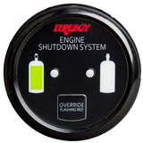 Fireboy-Xintex Deluxe Helm Display w/Gauge Body, LED Color Graphics f/Engine Shutdown System - Black Bezel Display