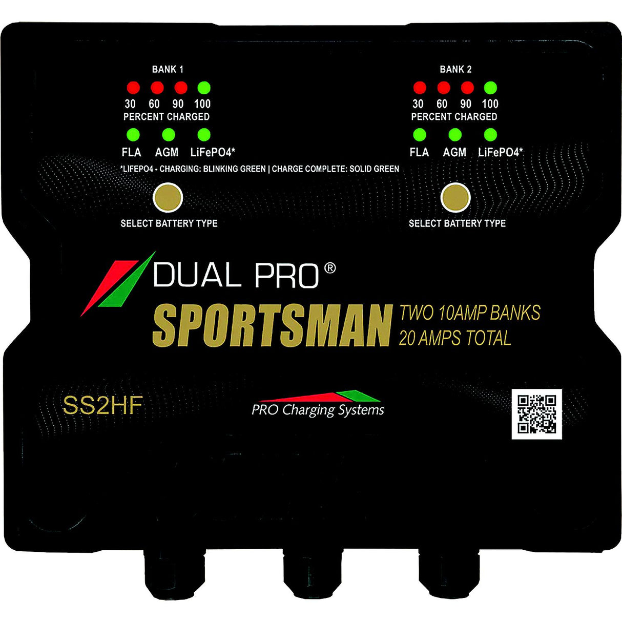 Dual Pro Sportsman Series HF Battery Charter - 20 Amp - 2 Bank [SS2HF] - official Dual Pro product image 3