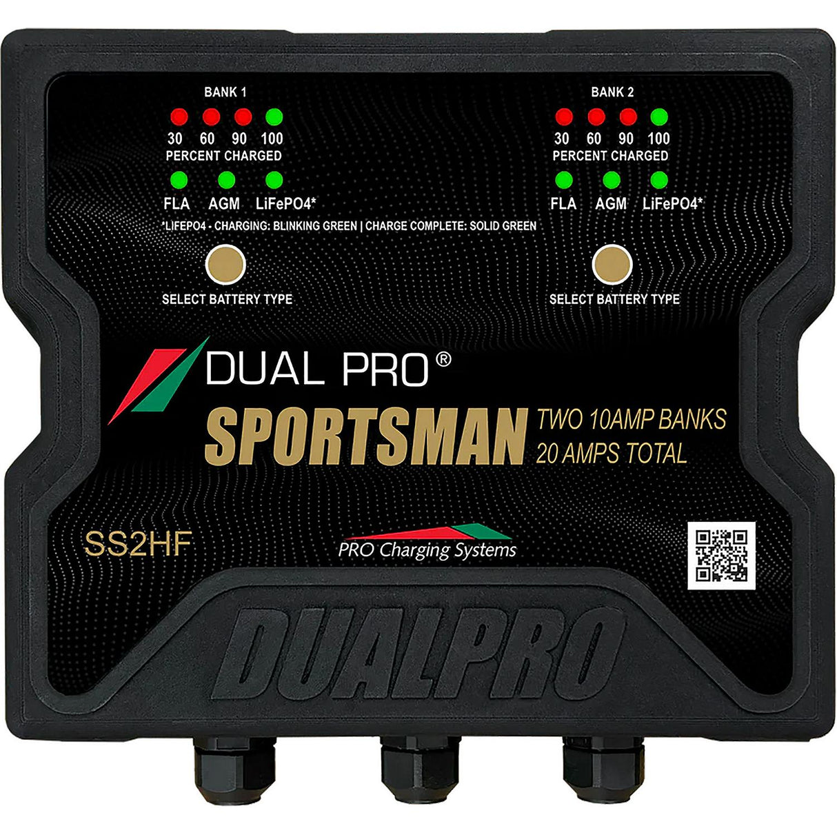 Dual Pro Sportsman Series HF Battery Charter - 20 Amp - 2 Bank [SS2HF] - official Dual Pro product image 2