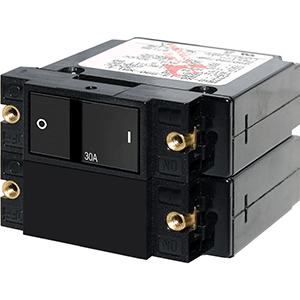 Blue Sea Systems Blue Sea 7414 A-Series Flat Rocker Circuit Breaker - Double Pole - 30A