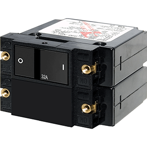 Blue Sea Systems Blue Sea 7415 A-Series Flat Rocker Circuit Breaker - Double Pole - 32A