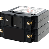 Blue Sea Systems Blue Sea 7417 A-Series Flat Rocker Circuit Breaker - Double Pole - 50A
