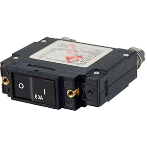 Blue Sea Systems Blue Sea 7548 C-Series Flat Rocker Circuit Breaker - Single Pole - 80A