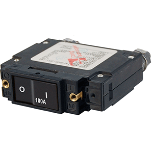Blue Sea Systems Blue Sea 7549 C-Series Flat Rocker Circuit Breaker - Single Pole - 100A