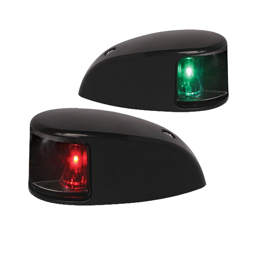 Par de puerto y estribor de montaje en cubierta NaviLED Hella Marine - 2 nm - Lente transparente/carcasa negra [980620901]