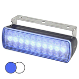 Hella Marine Sea Hawk XL Dual Color LED Floodlights - Blue/White LED - Black Housing - 980950061