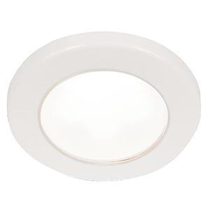 Hella Marine EuroLED 75 3" Round Screw Mount Down Light - White LED - White Plastic Rim - 24V - 958110111