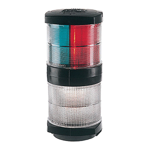 Hella Marine Tri-Color Navigation Light/Anchor Navigation Lamp- Incandescent - 2nm - Black Housing - 12V - 002984601