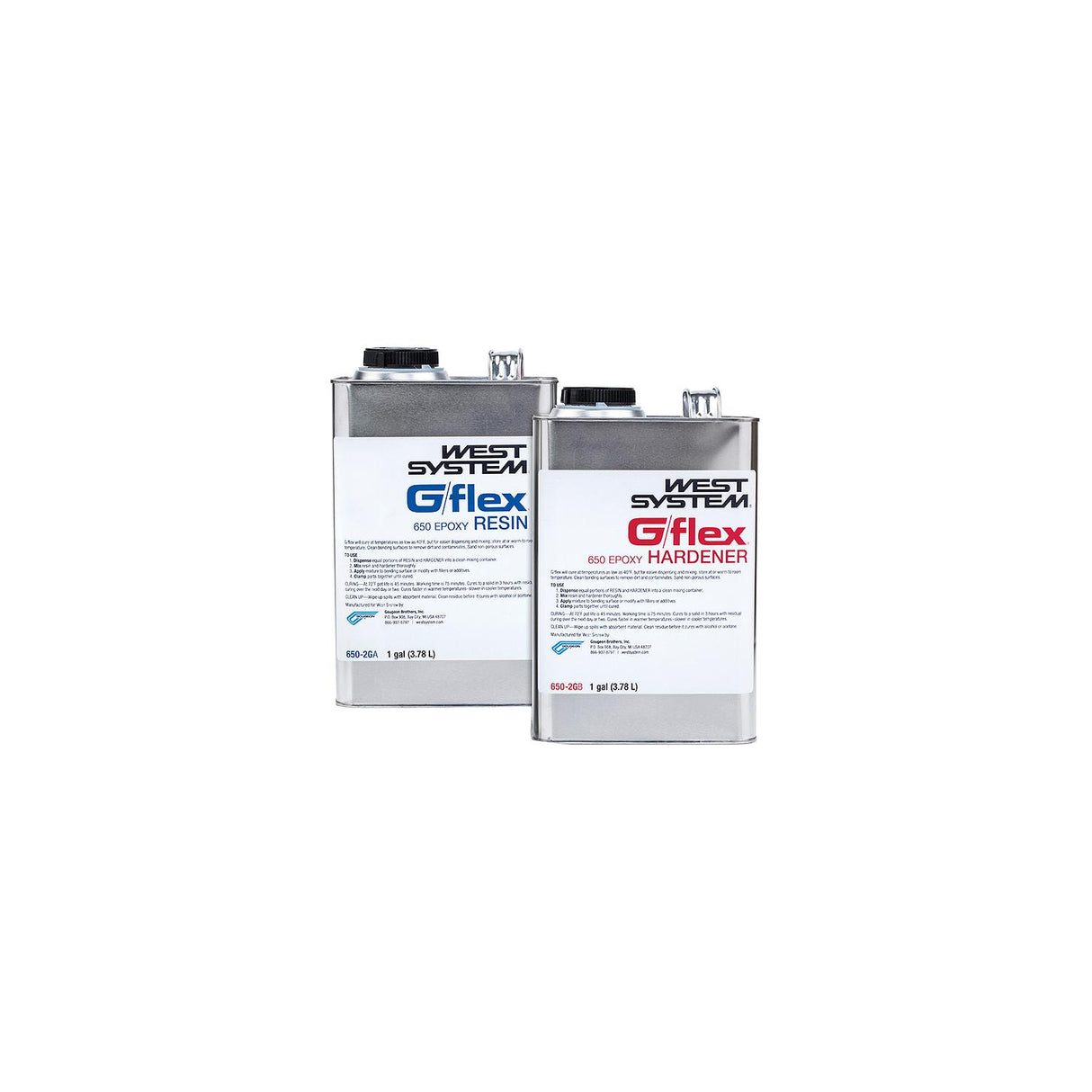 West System G/Flex Epoxy 2 Gallon Kit (2ea Gal. cans) - 650-2G - image 1