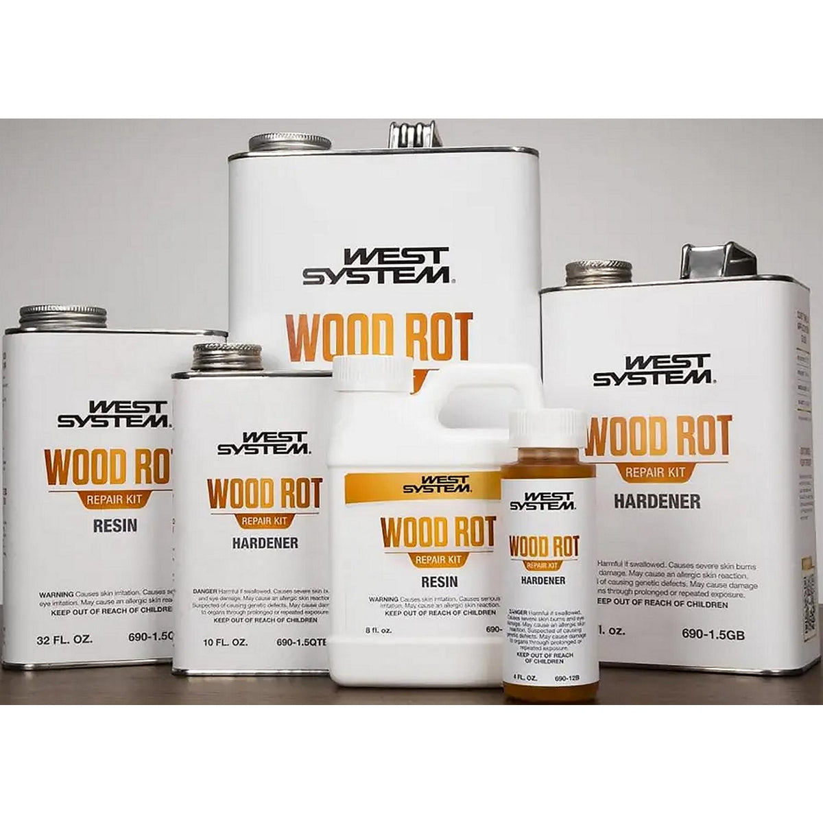 West Systems 69012 Wood Rot Repair Kit, 12 oz - image 1