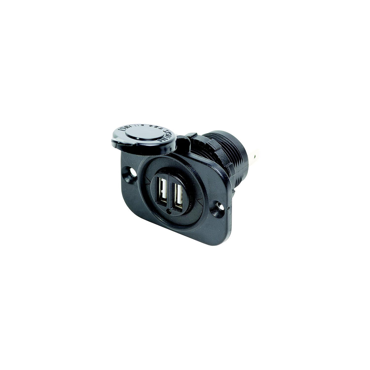 Blue Sea Dual USB Charger Socket - 2 USB Ports w/Watertight Cap [1016] - official Blue Sea Systems product image 2